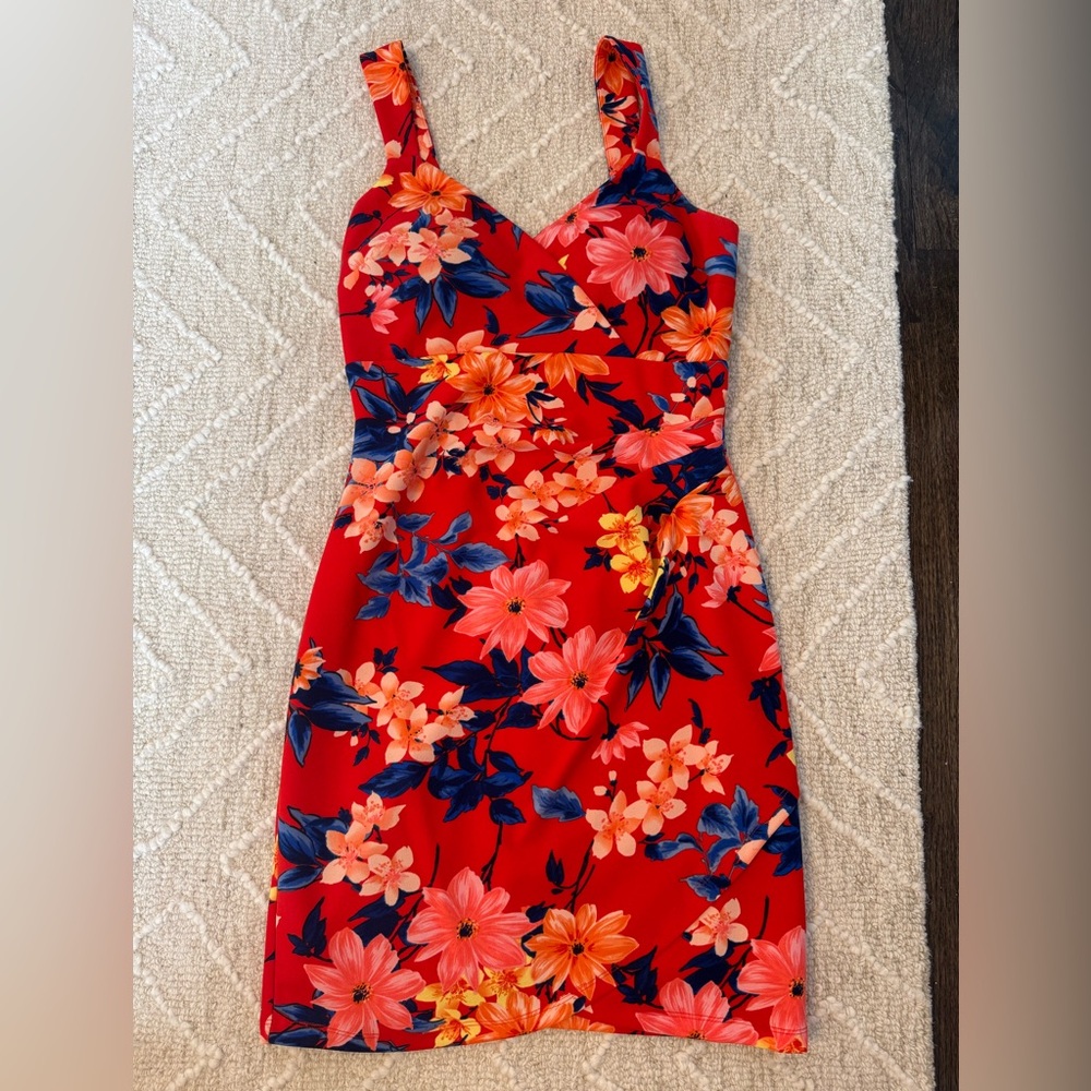 Guess Floral Red Dress